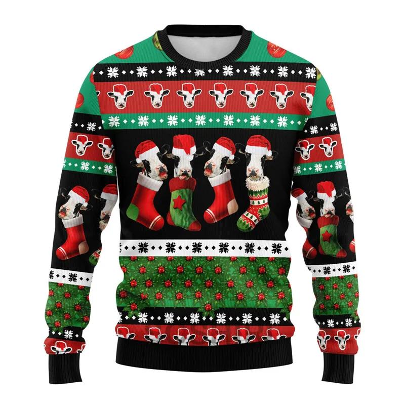 Kawaii Llama/Pull Dog/Cat/Cow  Funny Ugly Christmas Hoodies ܿ ϶ Ŀ Ǯ ھ˶  Streetwear
